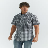 Wrangler® muška i velika Muška Zapadna košulja sa kratkim rukavima regularnog kroja, veličine s-5XL