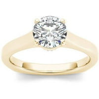 Carat T. W. Diamond Euro Style Solitaire 14kt zaručnički prsten od žutog zlata