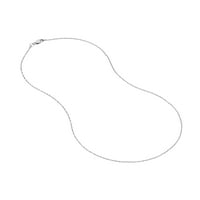 14k Bijelo zlato 18 zamjenska lančana ogrlica sa užetom-Unisex
