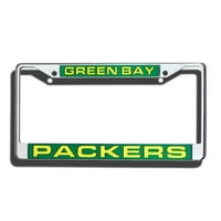 Green Bay Football Packers Chrome Metal Laser Cut Okvir Registarskih Tablica