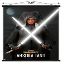 Star Wars Mandalorijska sezona - Ahsoka Svjetlosni zidni poster sa drvenim magnetskim okvirom, 22.375 34