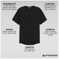 Strongside Apparel Muška velika i visoka majica-rastezljiva majica duže dužine