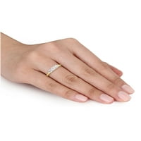 Carat TW Diamond 14k zaručnički prsten od žutog zlata od tri kamena