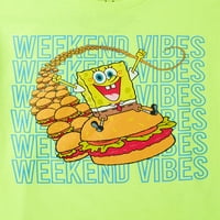 SpongeBob SquarePants Boys Weekend Vibes Grafička Majica, 2 Pakovanja, Veličine 4-18
