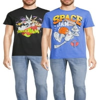Space Jam Tune Squad muške i velike muške greške i grafička majica grupnog snimanja, 2 pakovanja