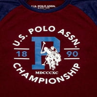 Grafički Majica S. Polo Boys Dugih Rukava, 2 Pakovanja, Veličine 4-18