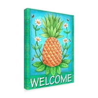 Zaštitni znak likovne umjetnosti' ananas Dobrodošli ' platno Art Melinda Hipsher