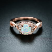 18k ružičasto-Zlatni bijeli Vatreni Opal Twist prsten