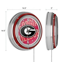 Hromirani Neonski sat Univerziteta Džordžije sa dvostrukom prečkom-Wordmark