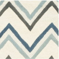 Cambridge Ravenna zig zaG Stripes Propise vunene površine, bjelokosti plava, 4 '6'
