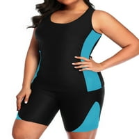 Chama Plus Size Atletski trkački kupaći kostim za žene Rash Guard Capris Tankini Set kupaćih kostima
