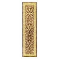 Svilena cesta MAISY Granični prostir za trkač vune, maroon Ivory, 2'6 8 '