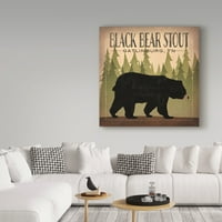 Zaštitni znak likovne umjetnosti 'Uzmi pješački medvjed crnog medvjeda Stout' Platno Art od strane Ryan Fowlera