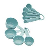 Kitchenaid 9-dijelne plastične mjerne šolje i kašike bez BPA postavljene u Aqua Sky