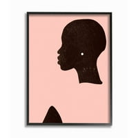 Stupell Industries Glam ženski bočni portret biser uramljeni zidni umjetnički dizajn, Jennifer Paxton Parker,