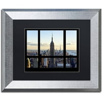 Zaštitni znak Likovna umjetnost pogled na prozor u New Yorku Umjetnost platna Philippe Hugonnard, crni mat,
