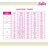 Justice Girls Odjeća obojena bluza sa volanima bez rukava, veličine XS-XXL