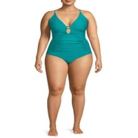 Nicole Miller ženski Plus Size čvrsti kupaći kostim