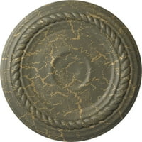 Ekena Millwork 7 8 od 3 4 P mali Aleksandrijski plafonski medaljon, ručno oslikano pucketanje hamamelisa