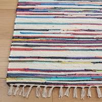 Rag Benton Striped pamučni tepih za trkač, bjelokosti Multi, 2'3 10 '
