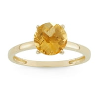 10k zlatni okrugli prsten od dragog kamenja
