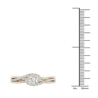 3 4ct TDW Diamond 14k Bypass zaručnički prsten od žutog zlata