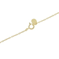 Marisol & Poppy CZ ogrlica otvorenog kruga 18 u zlatu preko srebra za žene, tinejdžere