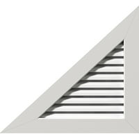 Ekena Millwork 42 W 42 H pravouglog trougla Zabatni otvor-Lijeva strana Pitch funkcionalna, PVC Zabatni otvor