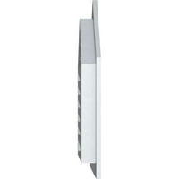 Ekena Millwork 36 W 24 H vršni gornji Zabatni otvor: funkcionalan, PVC Zabatni otvor w 1 4 ravni okvir ukrasa