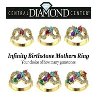 Nana Infinity odrasle majke prsten 1to kamenje ženski majke dan poklon-10k žuta-Veličina 5. Stone 1