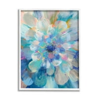 Stupell Industries apstraktne slojevite cvjetne latice Centric Plavi cvijet, 30, dizajn Danhui Nai