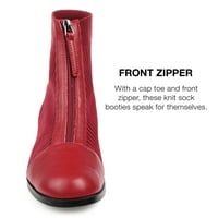 Kolekcija Journee Womens Bexlie Tru Comfort Foam Prednje Čizme Sa Patentnim Zatvaračem
