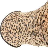 Ženska kolekcija Journee Aneil Wide Calf Knee High Slouch čizma Leopard Fau Suede M