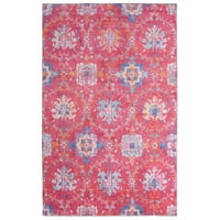 Mohawk Home Prismatic Amherst Pink Transitional Floral Precision Printed Area Rug, 8'x10', Pink