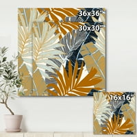 Designart 'apstraktni Tropski ljetni listovi banane i palme' moderni platneni zidni umjetnički Print