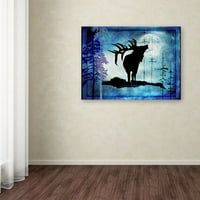 Midnight Elk I 'Canvas Art by Lightboxjournal