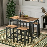 Skyland trpezarijski Set, industrijski kuhinjski stol za visinu stola sa stolicama za kuhinju, trpezarija